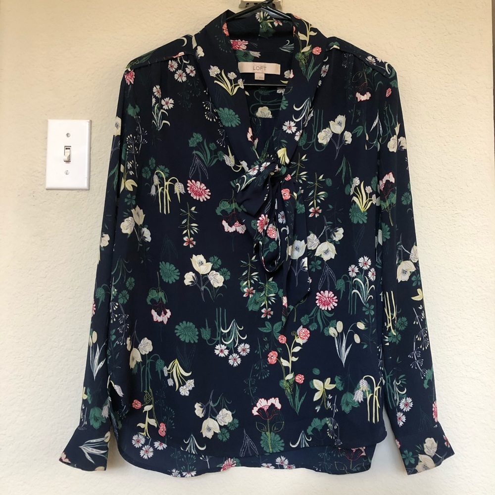 LOFT Flower Blouse